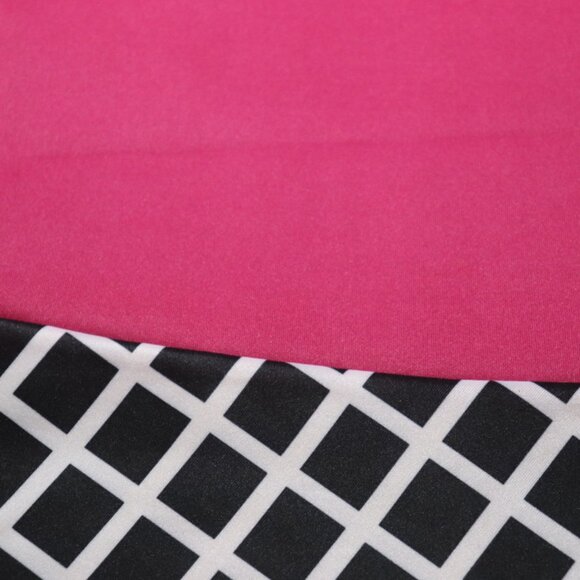 Eloquii Black White Pink Checked Skirt, Size 18, NWT - Picture 7 of 13